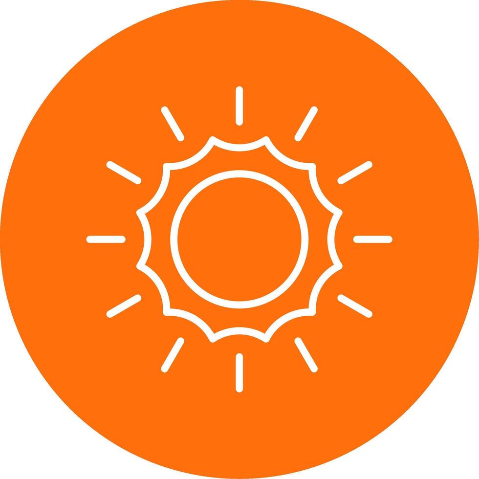 Sun Multi Color Circle Icon vector
