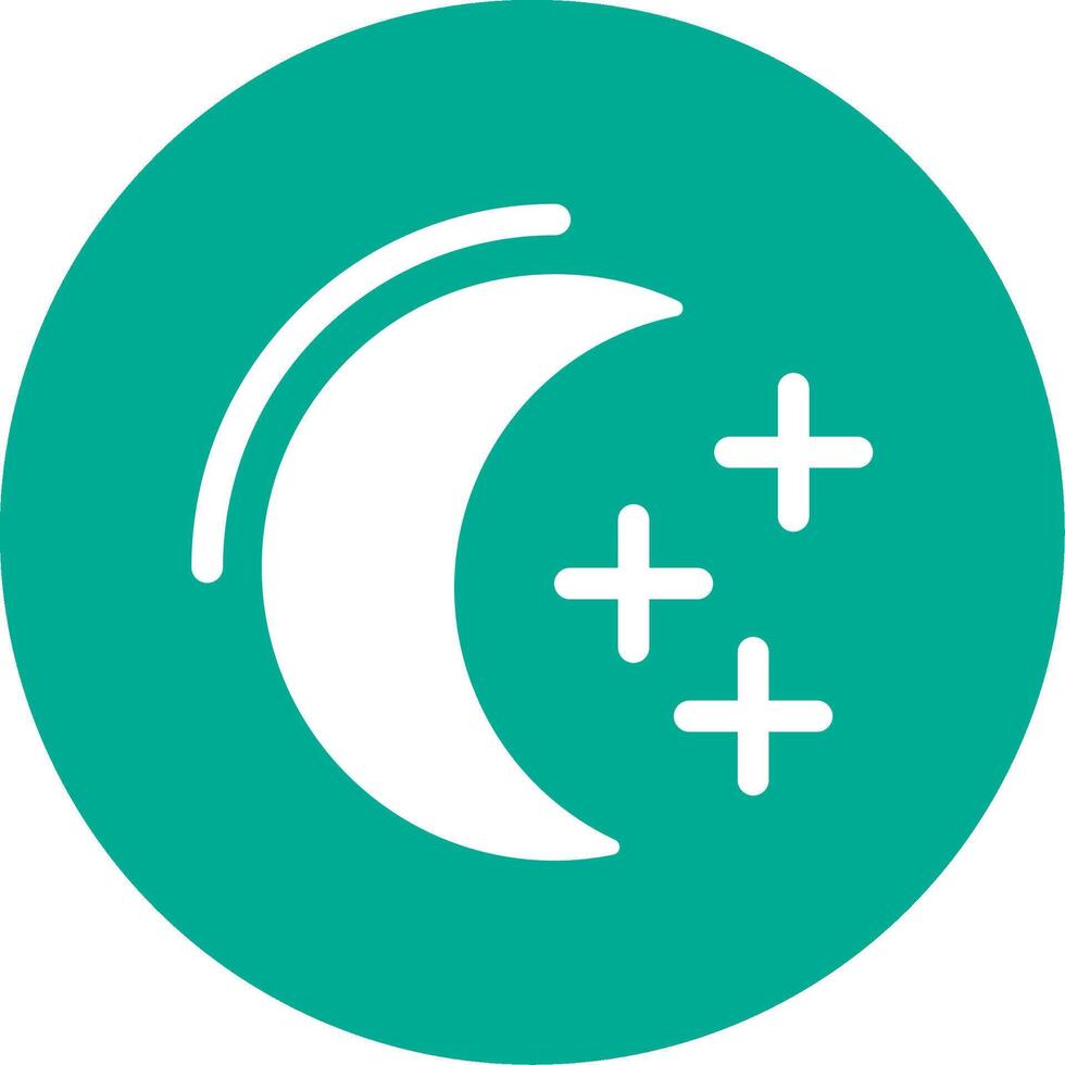 Moon Multi Color Circle Icon vector