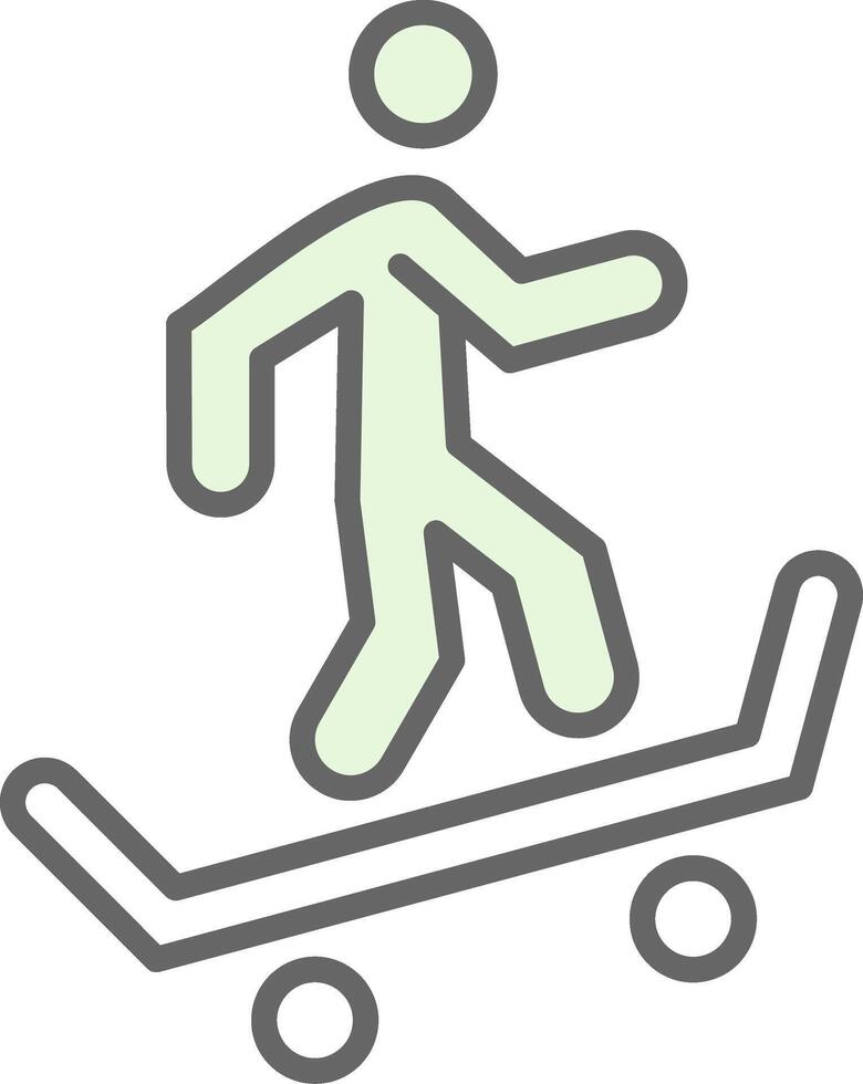 Skateboarding Fillay Icon Design vector