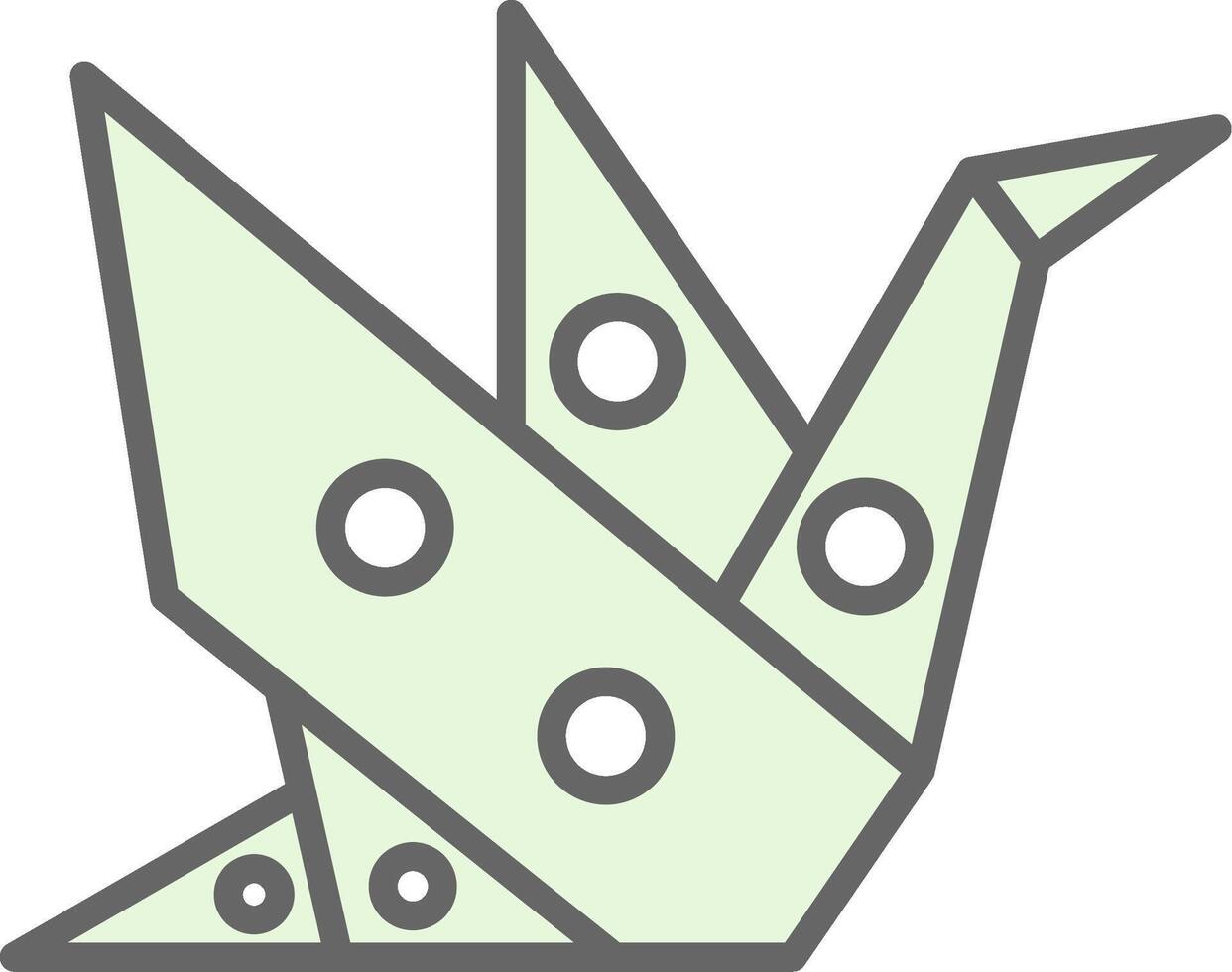 Origami Fillay Icon Design vector