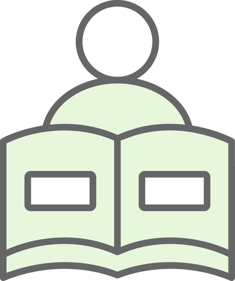 Reading Book Fillay Icon Design vector