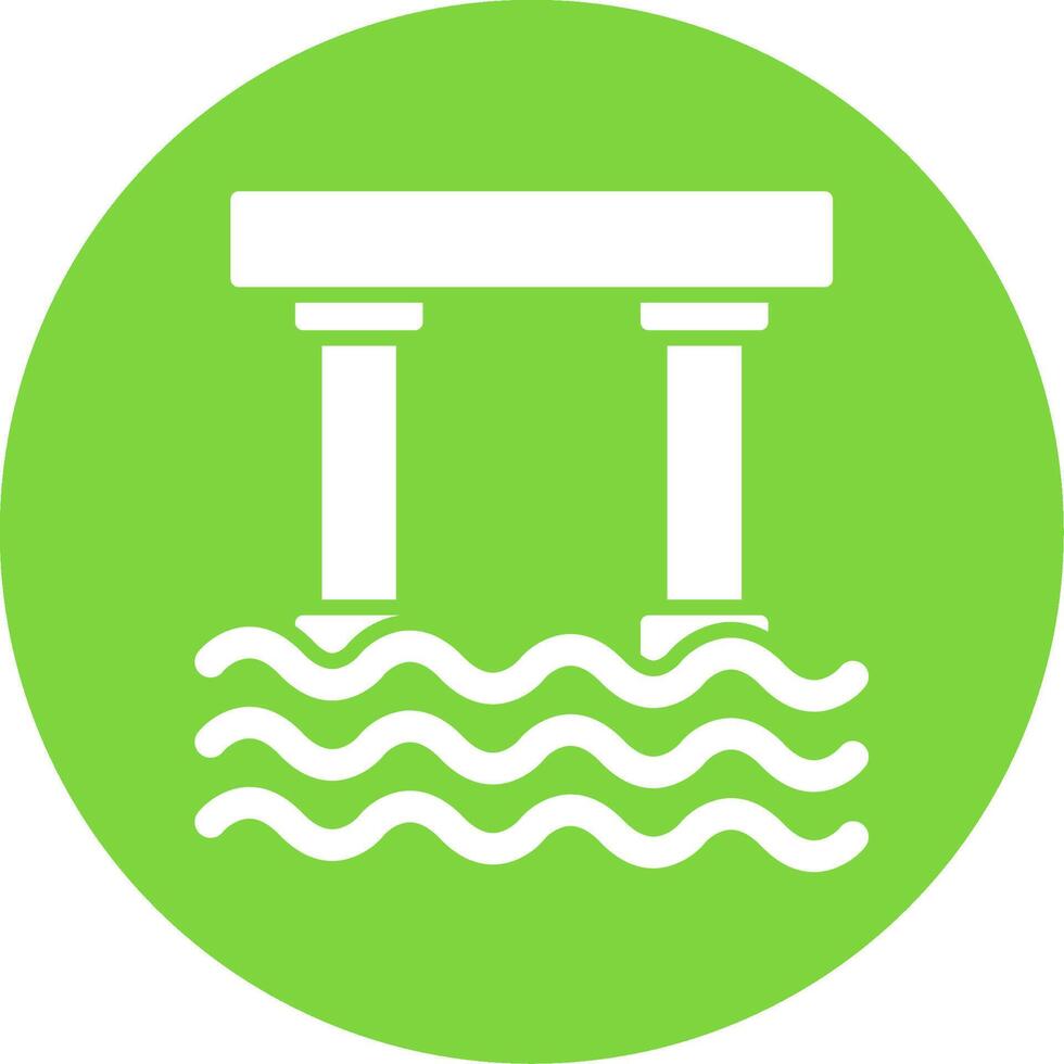 Bridge Multi Color Circle Icon vector