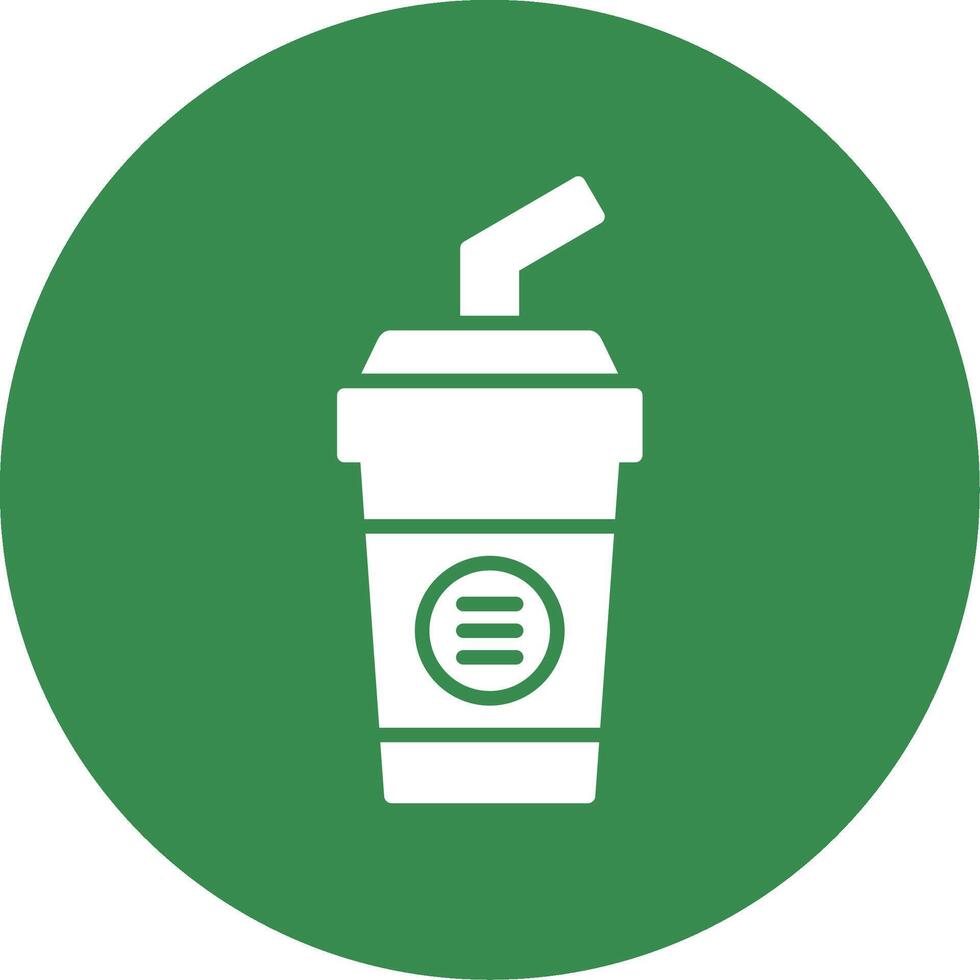 Cold Drink Multi Color Circle Icon vector