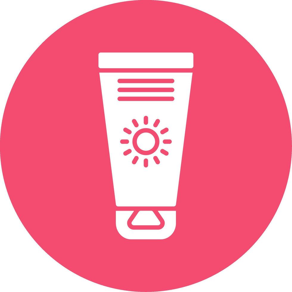 Sun Cream Multi Color Circle Icon vector