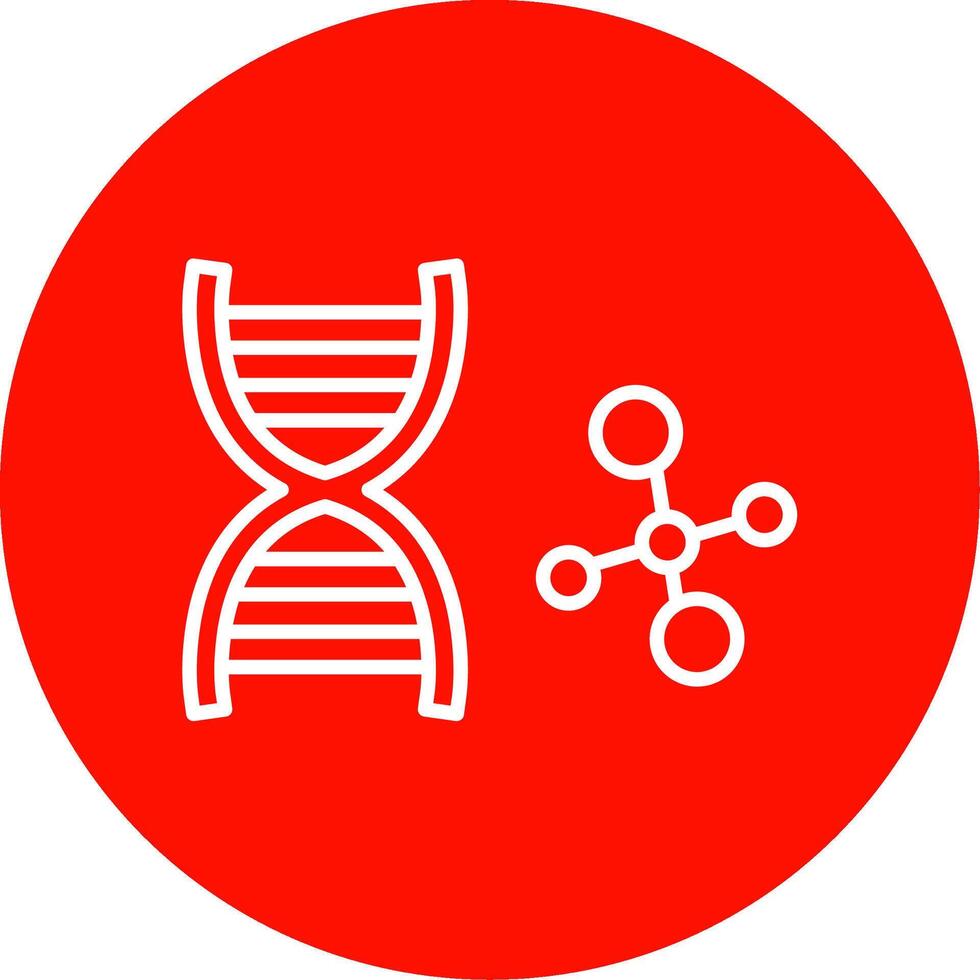 Dna Multi Color Circle Icon vector