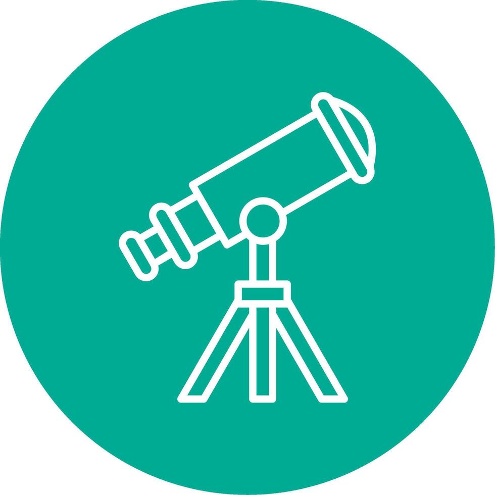 Telescope Multi Color Circle Icon vector