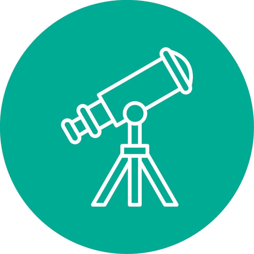 Telescope Multi Color Circle Icon vector