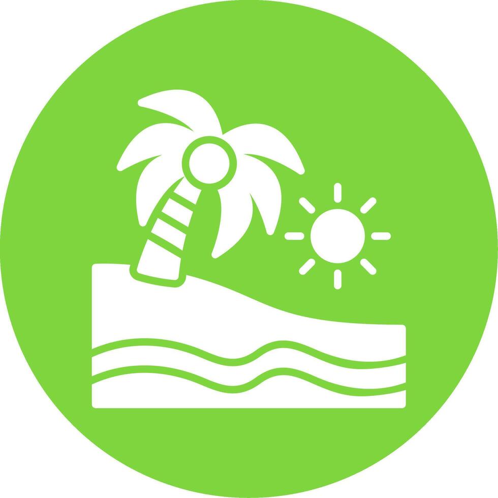 Beach Multi Color Circle Icon vector