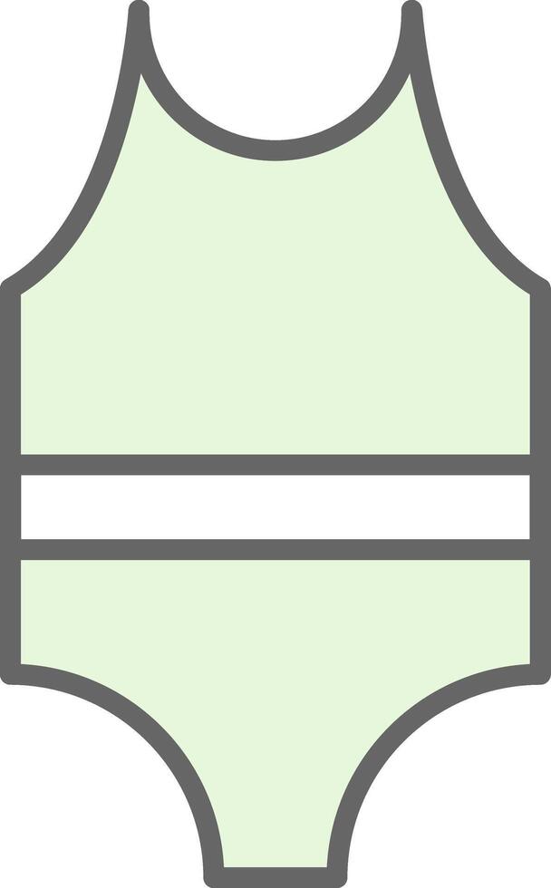 traje de baño relleno icono diseño vector