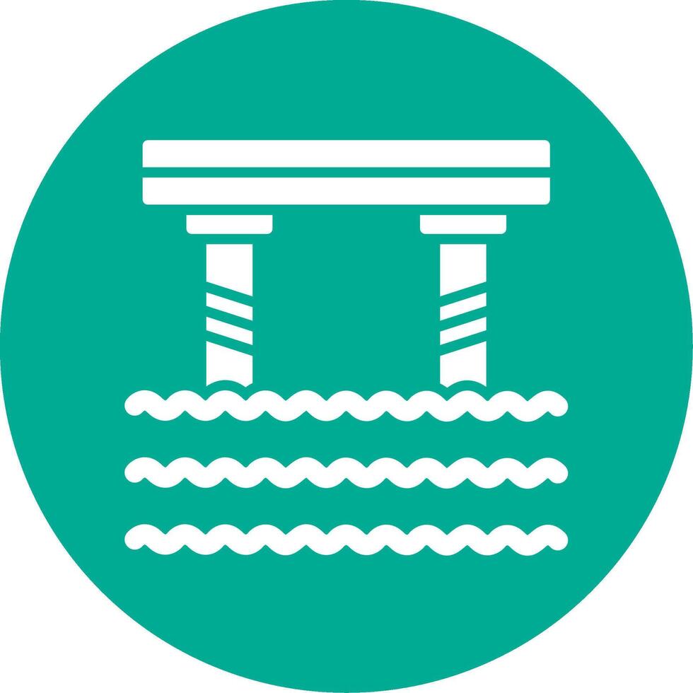 Bridge Multi Color Circle Icon vector