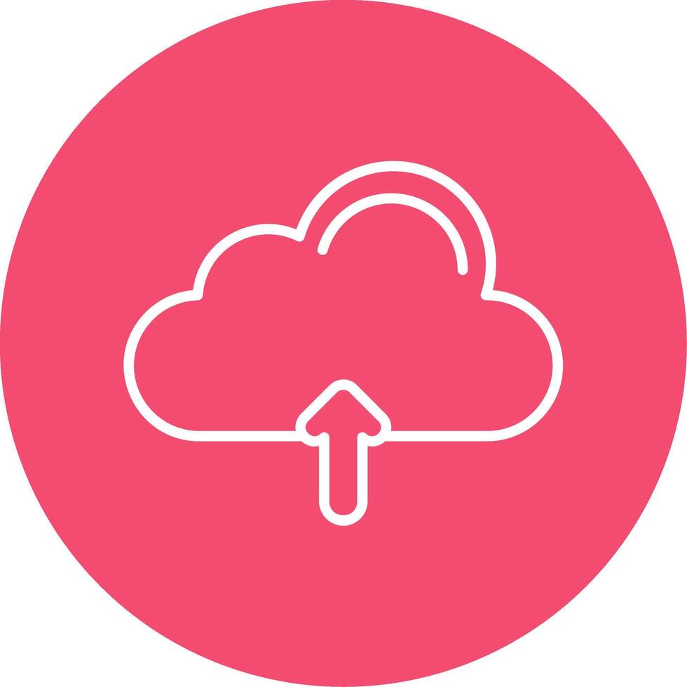 Cloud Multi Color Circle Icon vector