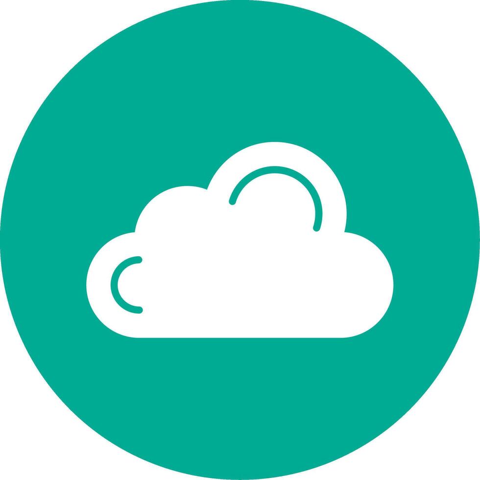 Cloud Multi Color Circle Icon vector