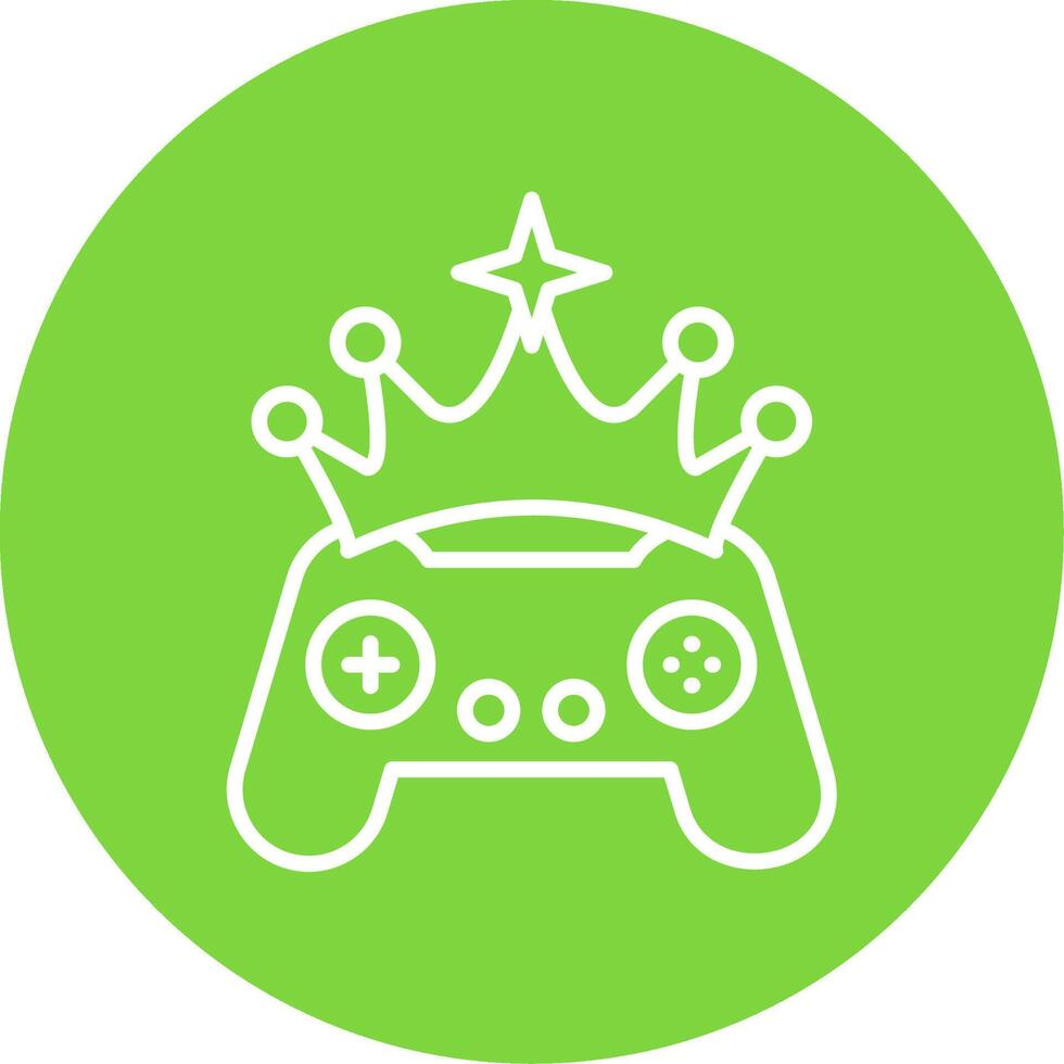 Crown Multi Color Circle Icon vector
