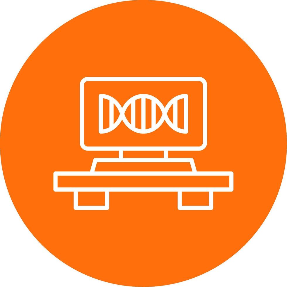 Dna Strand Multi Color Circle Icon vector