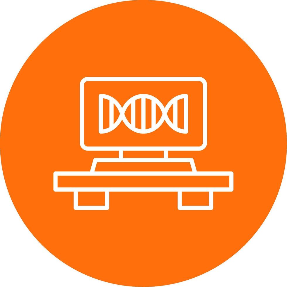 Dna Strand Multi Color Circle Icon vector