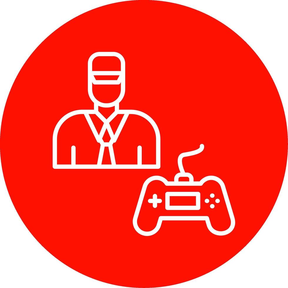 Gamer Multi Color Circle Icon vector