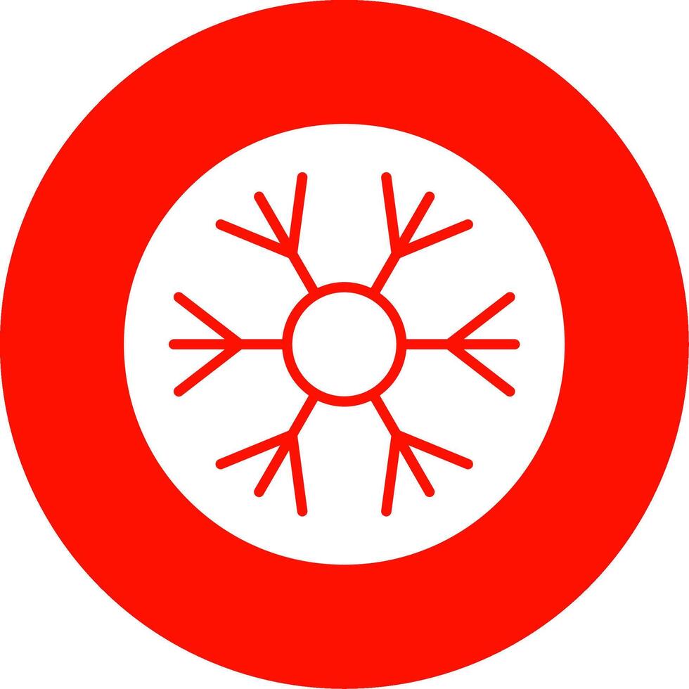 Snowflake Multi Color Circle Icon vector
