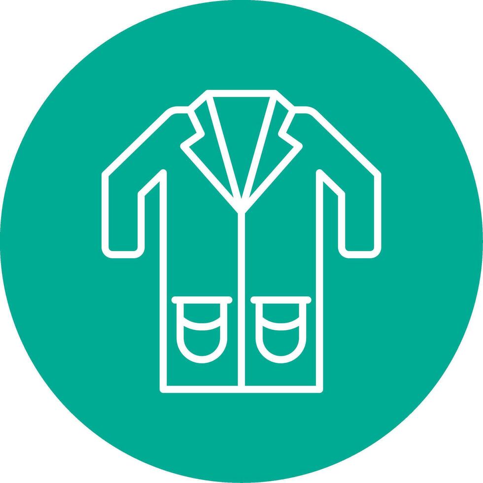 Lab Coat Multi Color Circle Icon vector