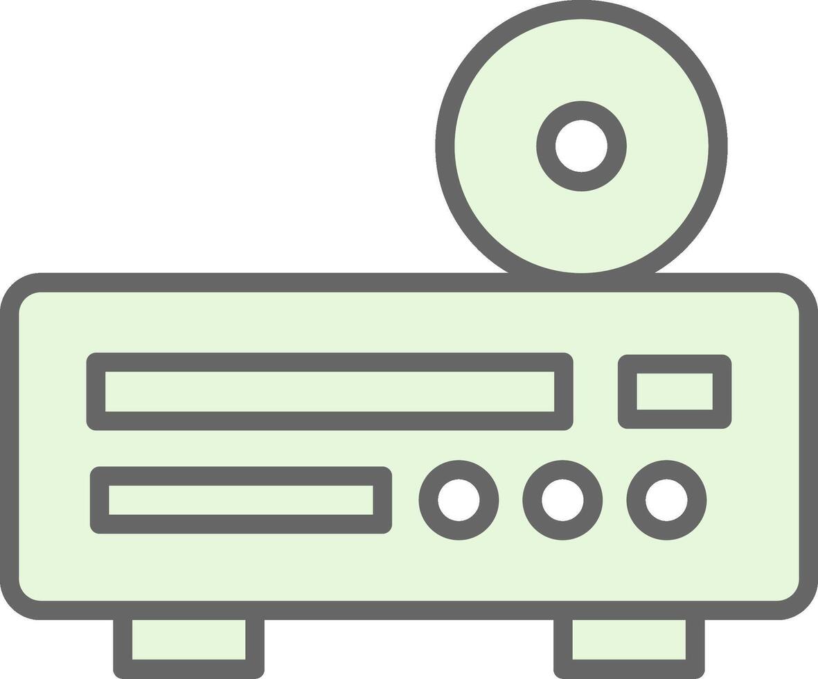 Dvd Player Fillay Icon Design vector