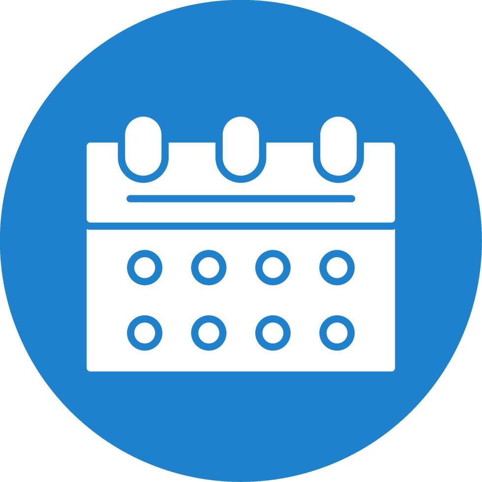 Calender Multi Color Circle Icon vector