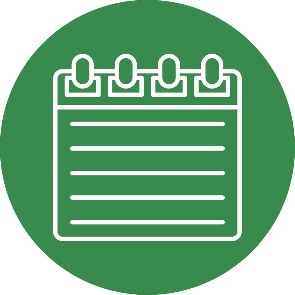 Notepad Multi Color Circle Icon vector