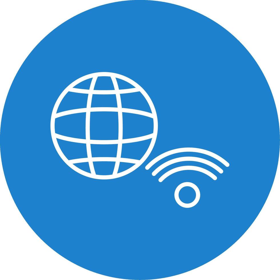 Internet Connection Multi Color Circle Icon vector
