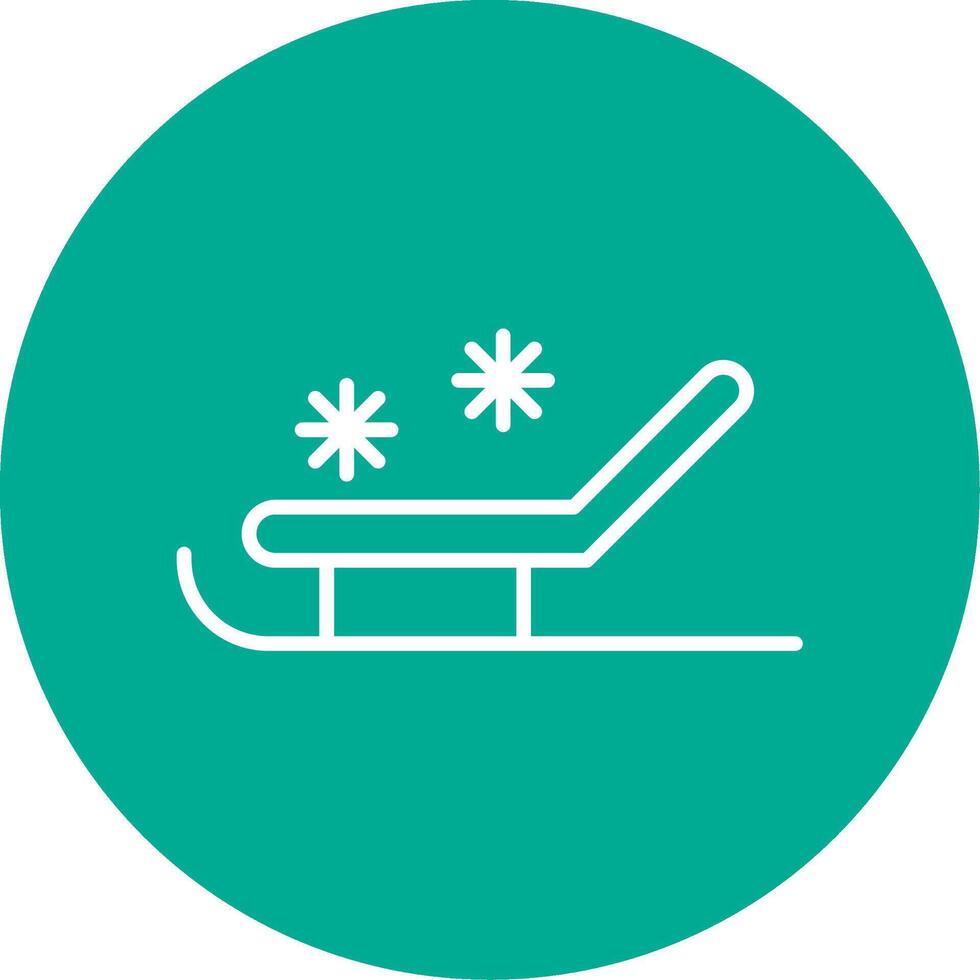 Sled Multi Color Circle Icon vector