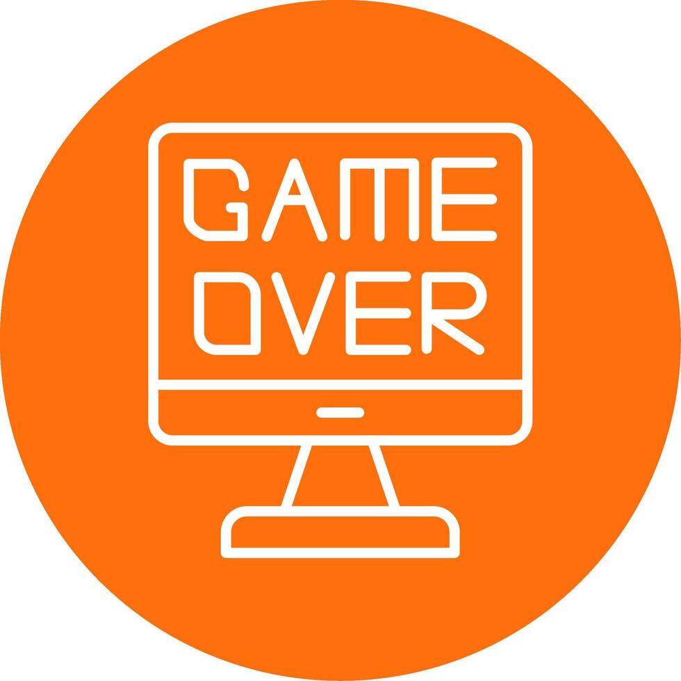 Game Over Multi Color Circle Icon vector