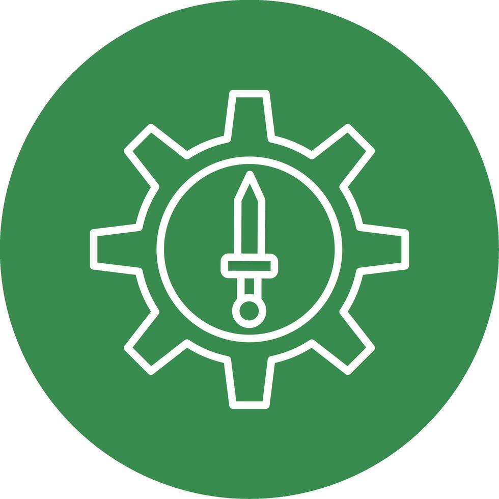 Attack Multi Color Circle Icon vector