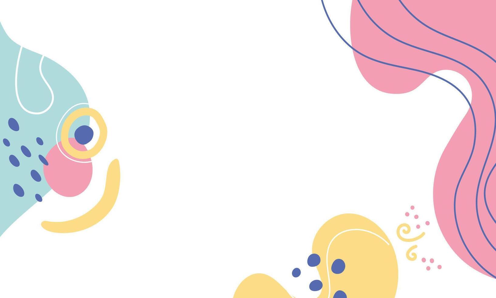 Hand drawn flat design abstract doodle background vector