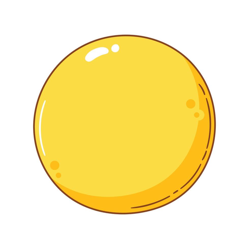 Golden coin flat icon isolated on white background vector