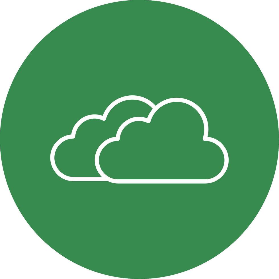 Clouds Multi Color Circle Icon vector