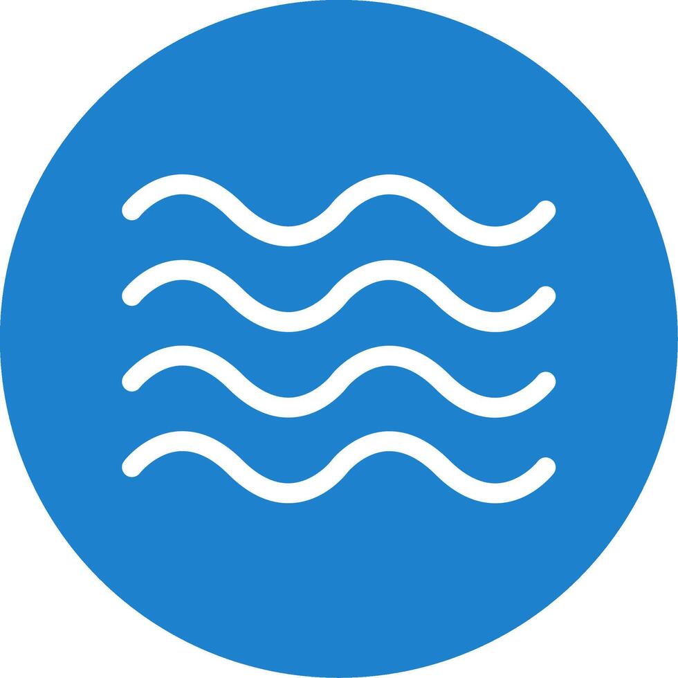 Waves Multi Color Circle Icon vector