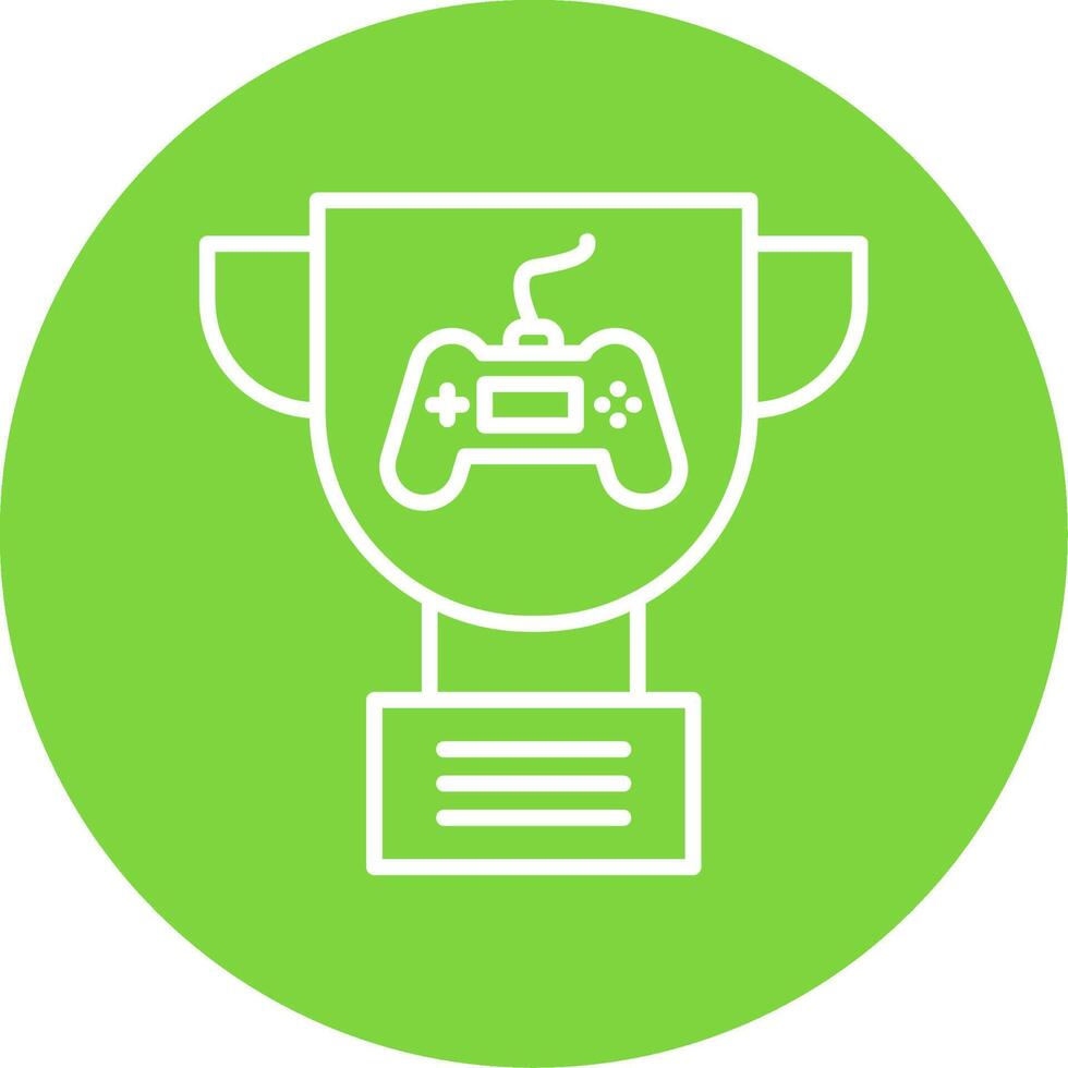 Trophy Multi Color Circle Icon vector