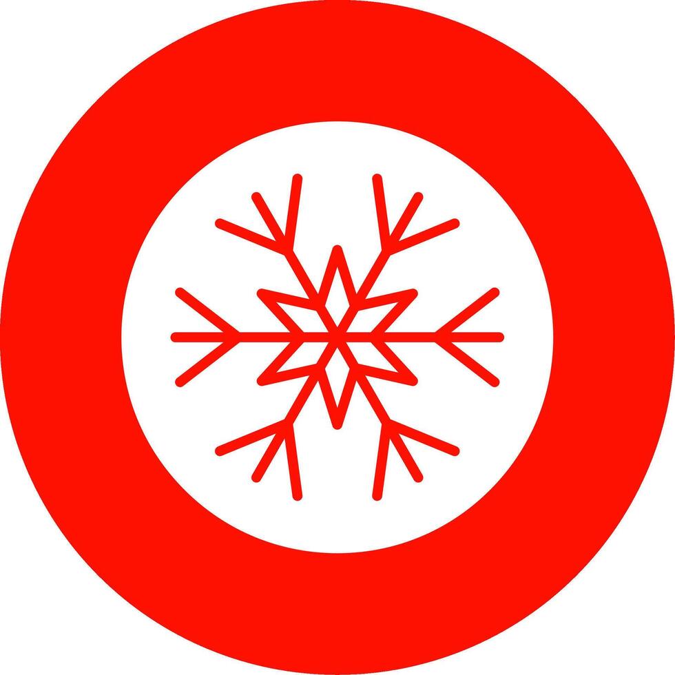 Snowflake Multi Color Circle Icon vector