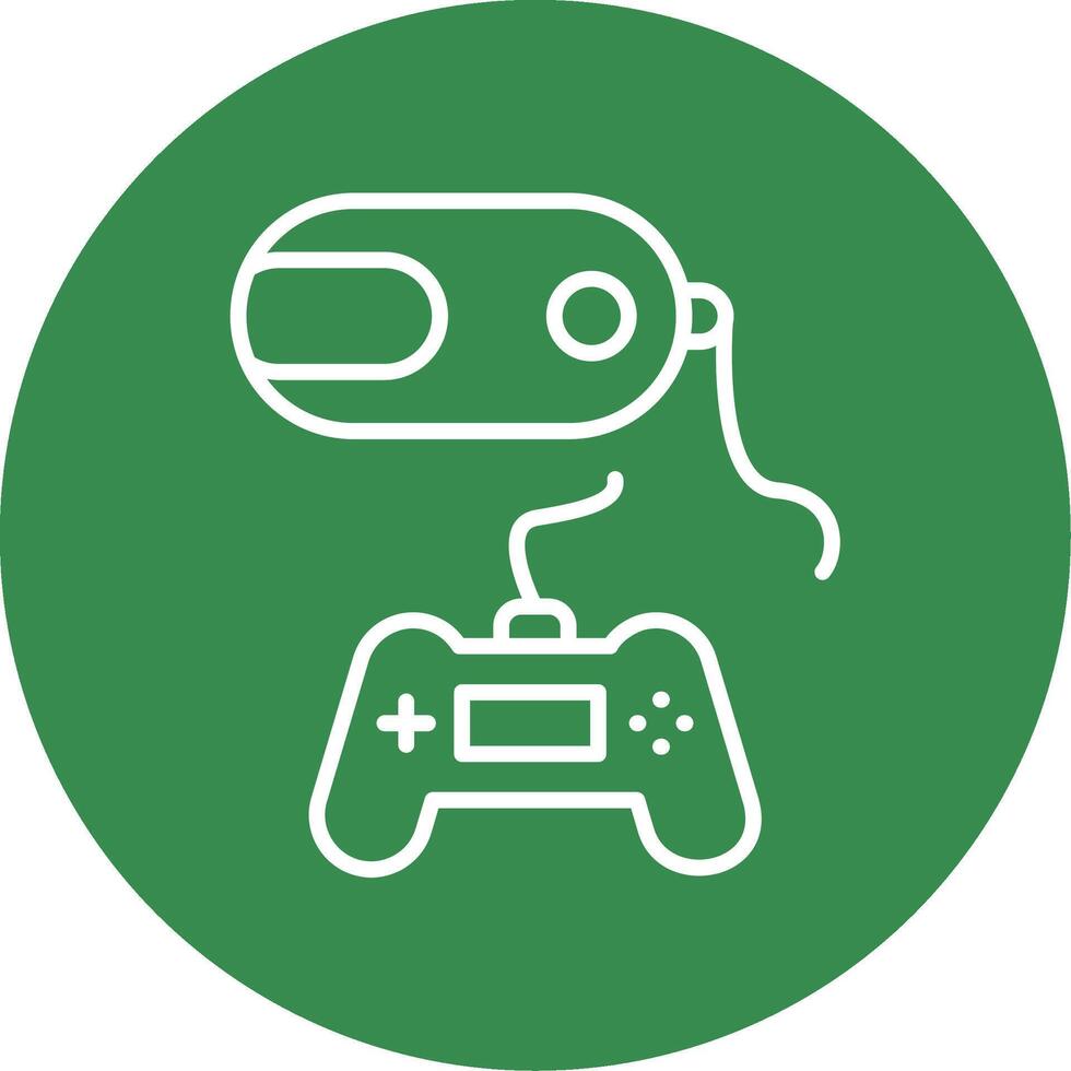 Vr Game Multi Color Circle Icon vector