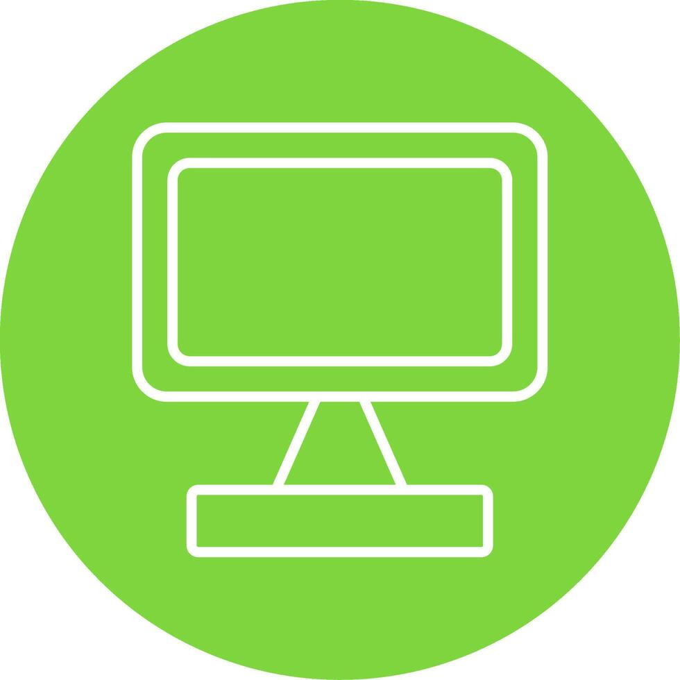 Monitor Screen Multi Color Circle Icon vector