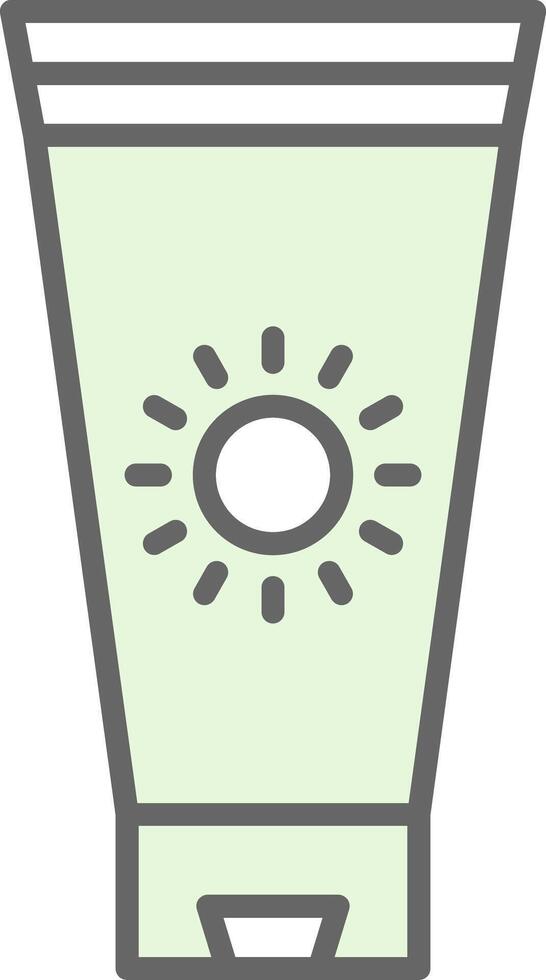 Sunblock Cream Fillay Icon Design vector