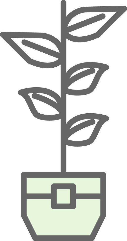 Rubber Plant Fillay Icon Design vector