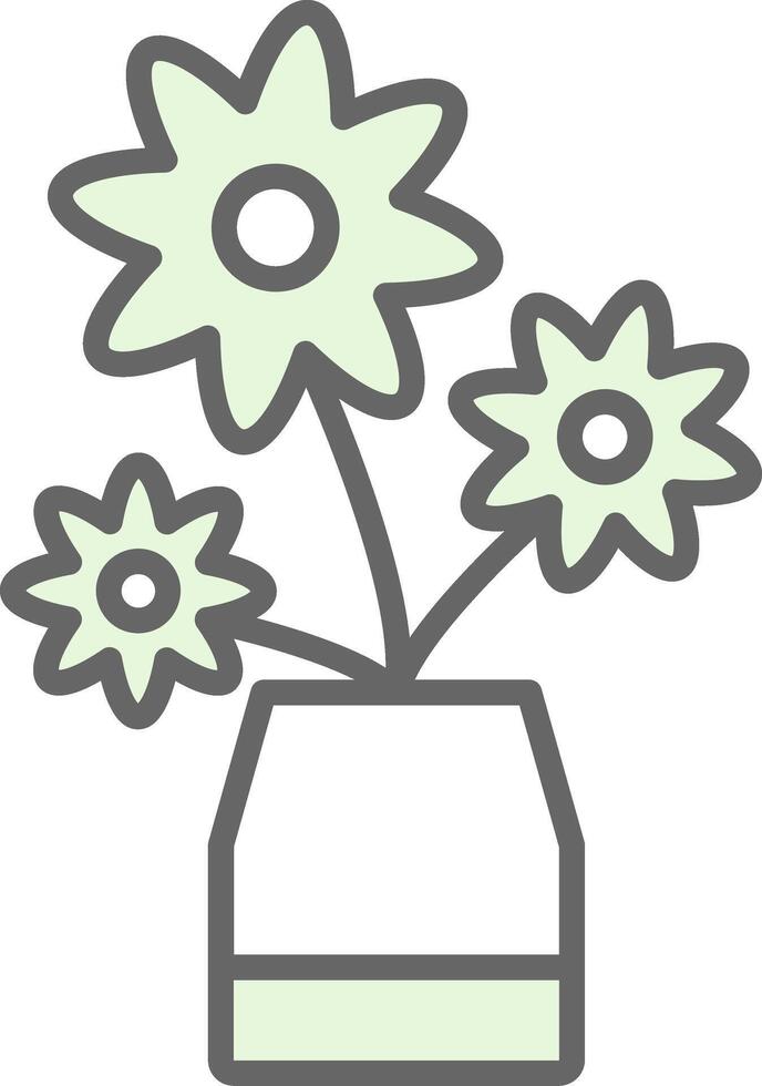 flor relleno icono diseño vector