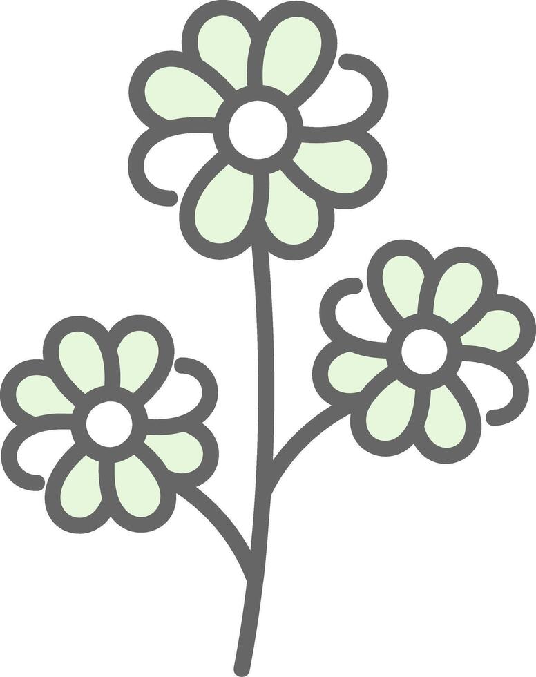 flor relleno icono diseño vector