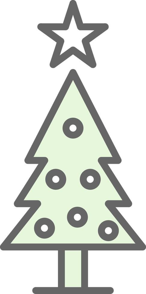 Christmas Tree Fillay Icon Design vector