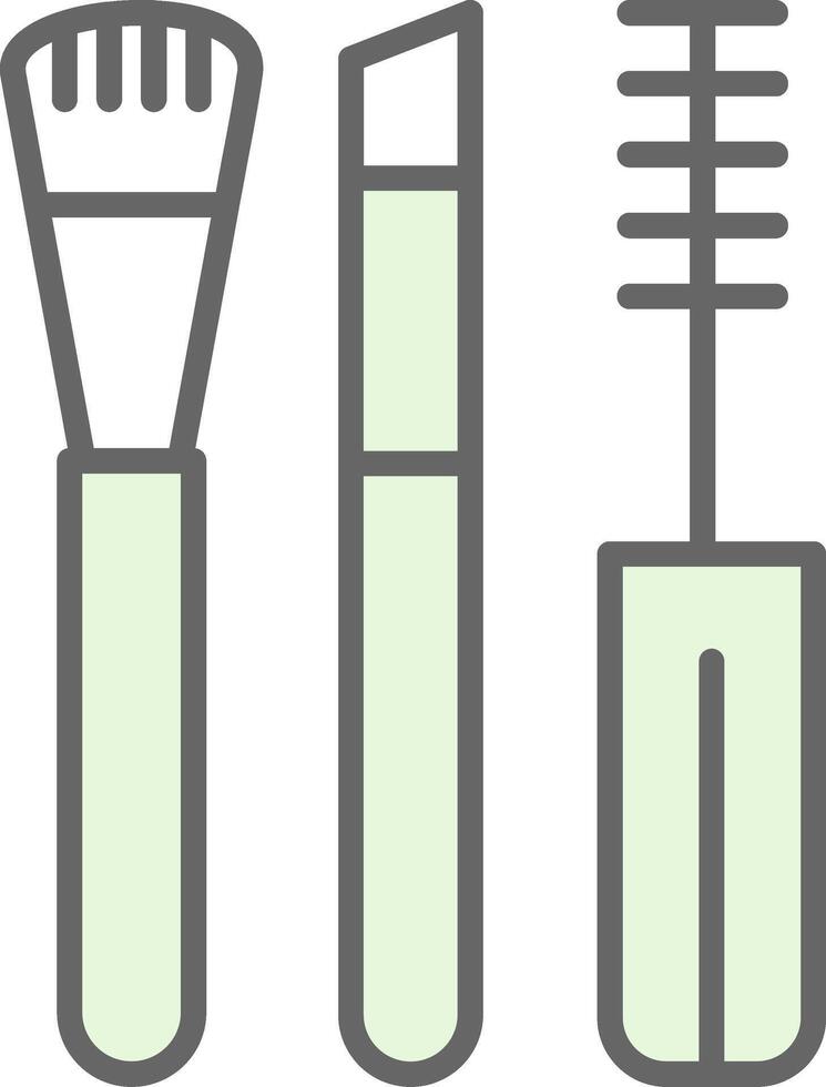 Makeup Brushes Fillay Icon Design vector