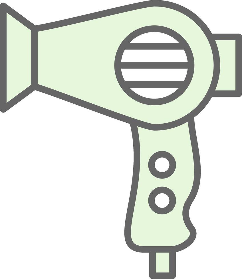 Hair Dryer Fillay Icon Design vector