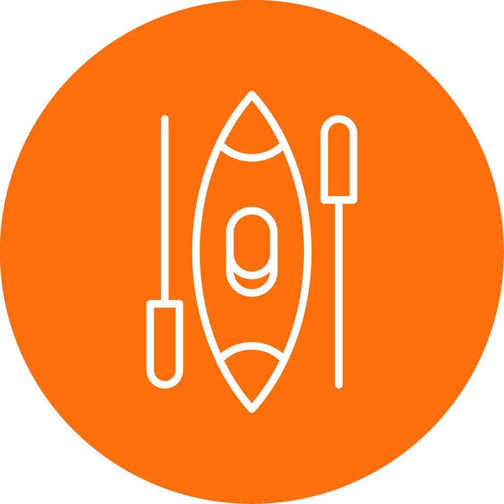 Canoe Multi Color Circle Icon vector