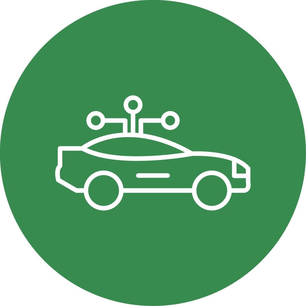 Smart Car Multi Color Circle Icon vector
