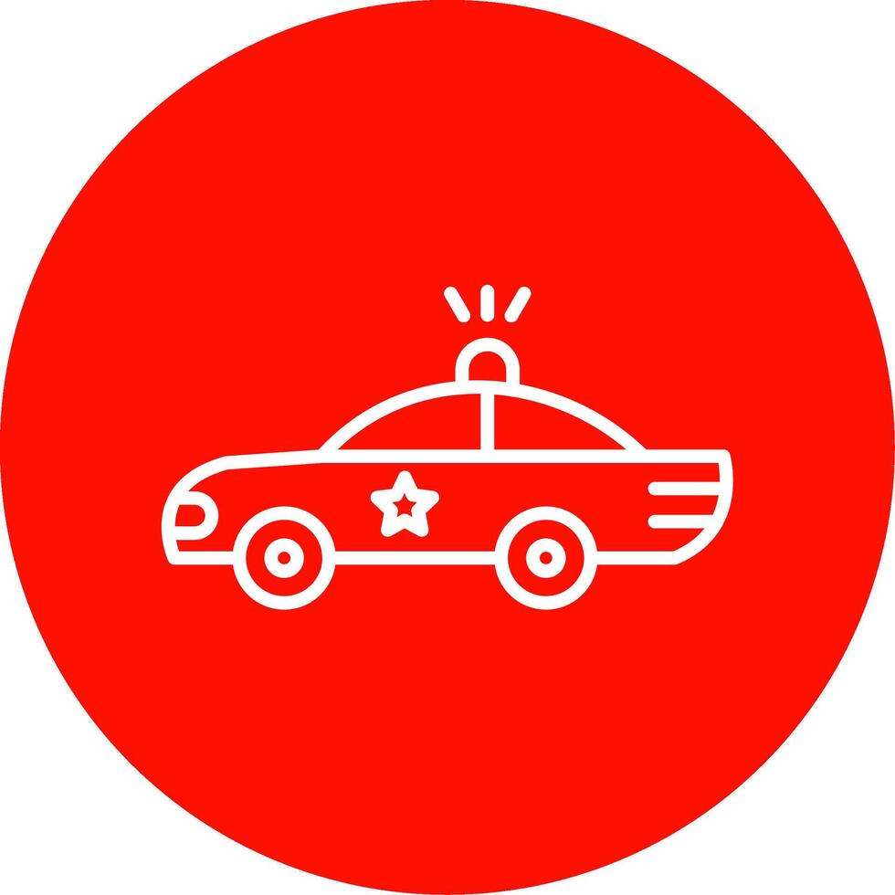 Police Car Multi Color Circle Icon vector