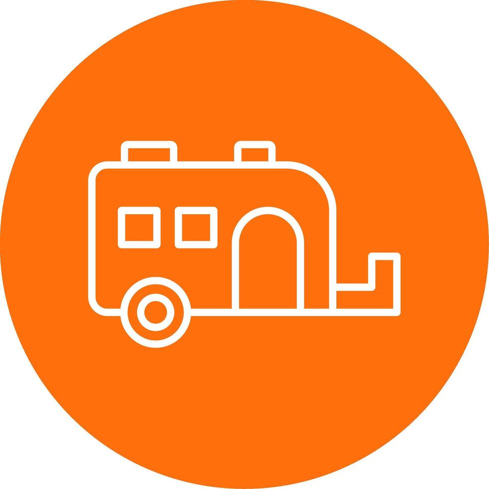 Caravan Multi Color Circle Icon vector