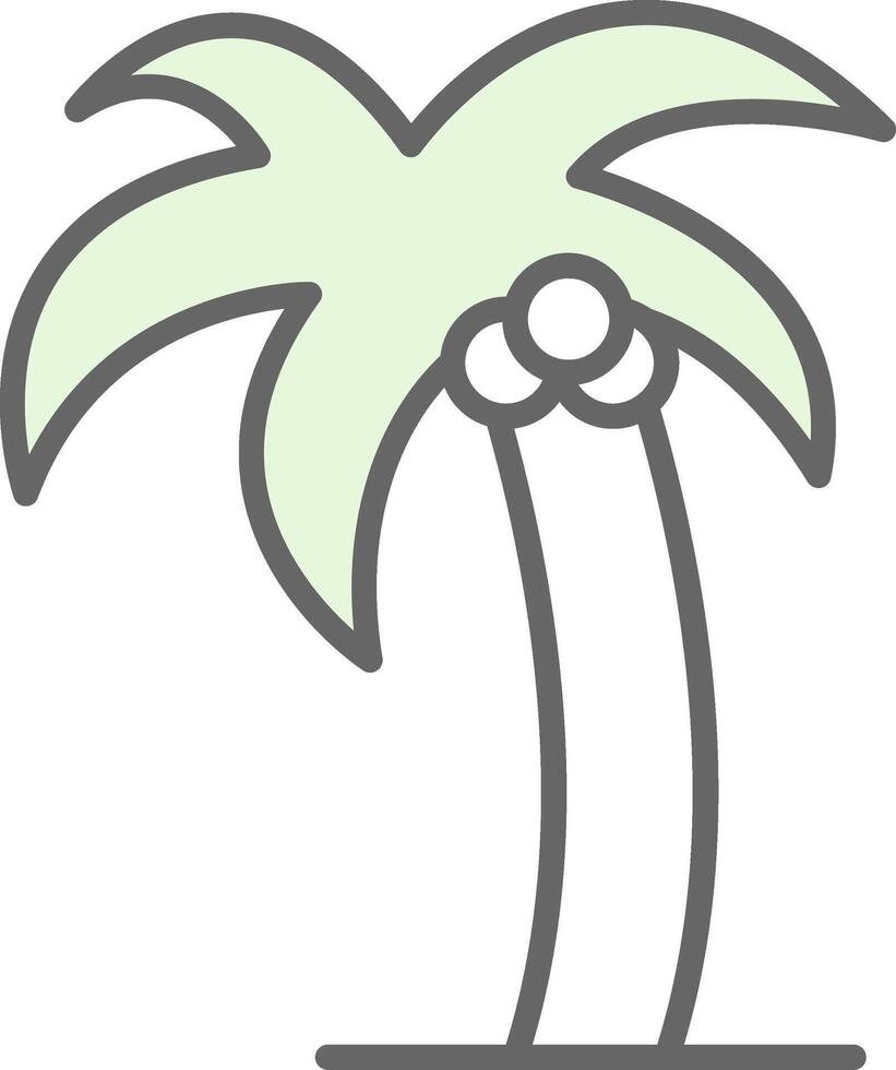 Palm Tree Fillay Icon Design vector