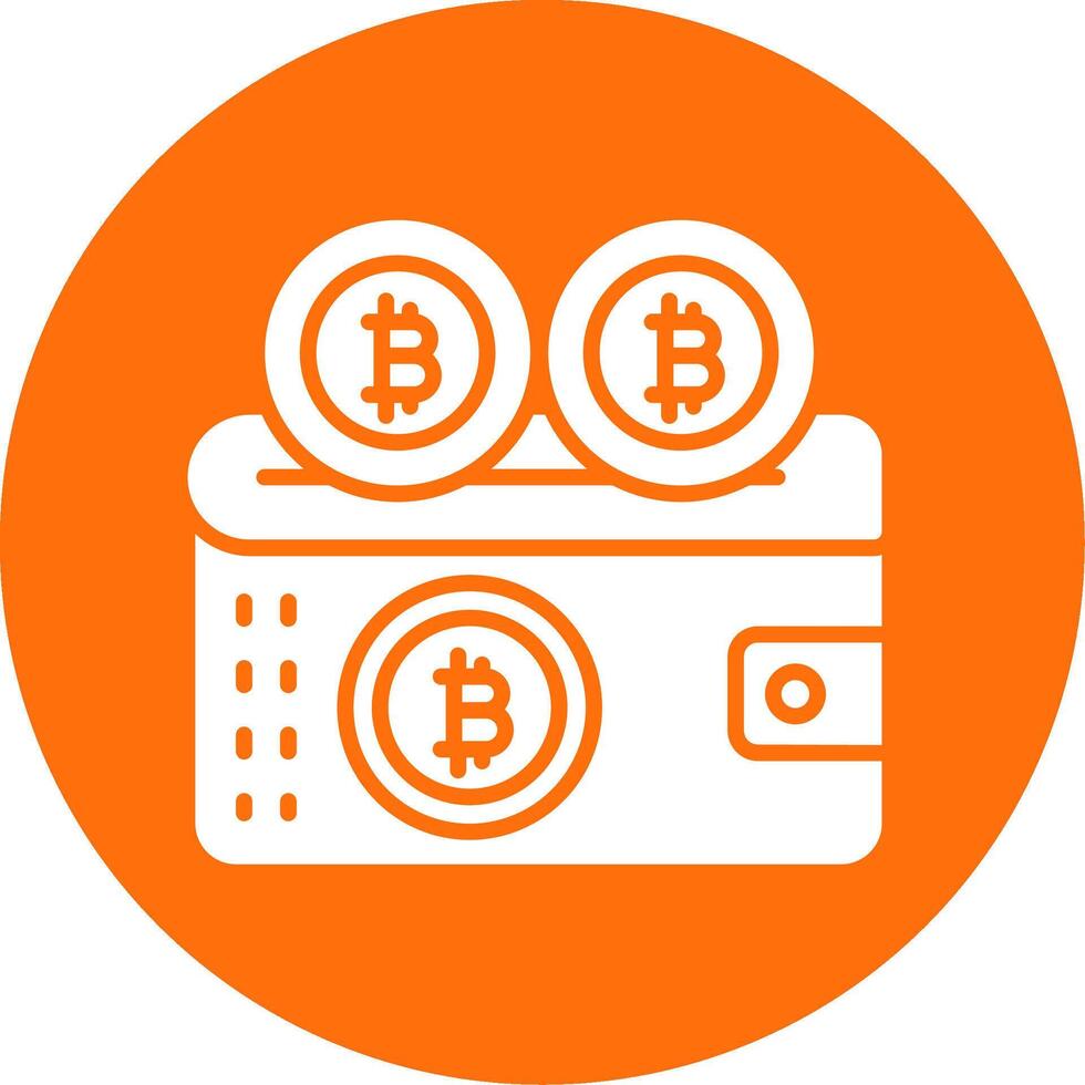 Bitcoin Wallet Multi Color Circle Icon vector